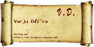 Varju Dóra névjegykártya