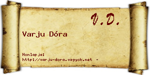 Varju Dóra névjegykártya